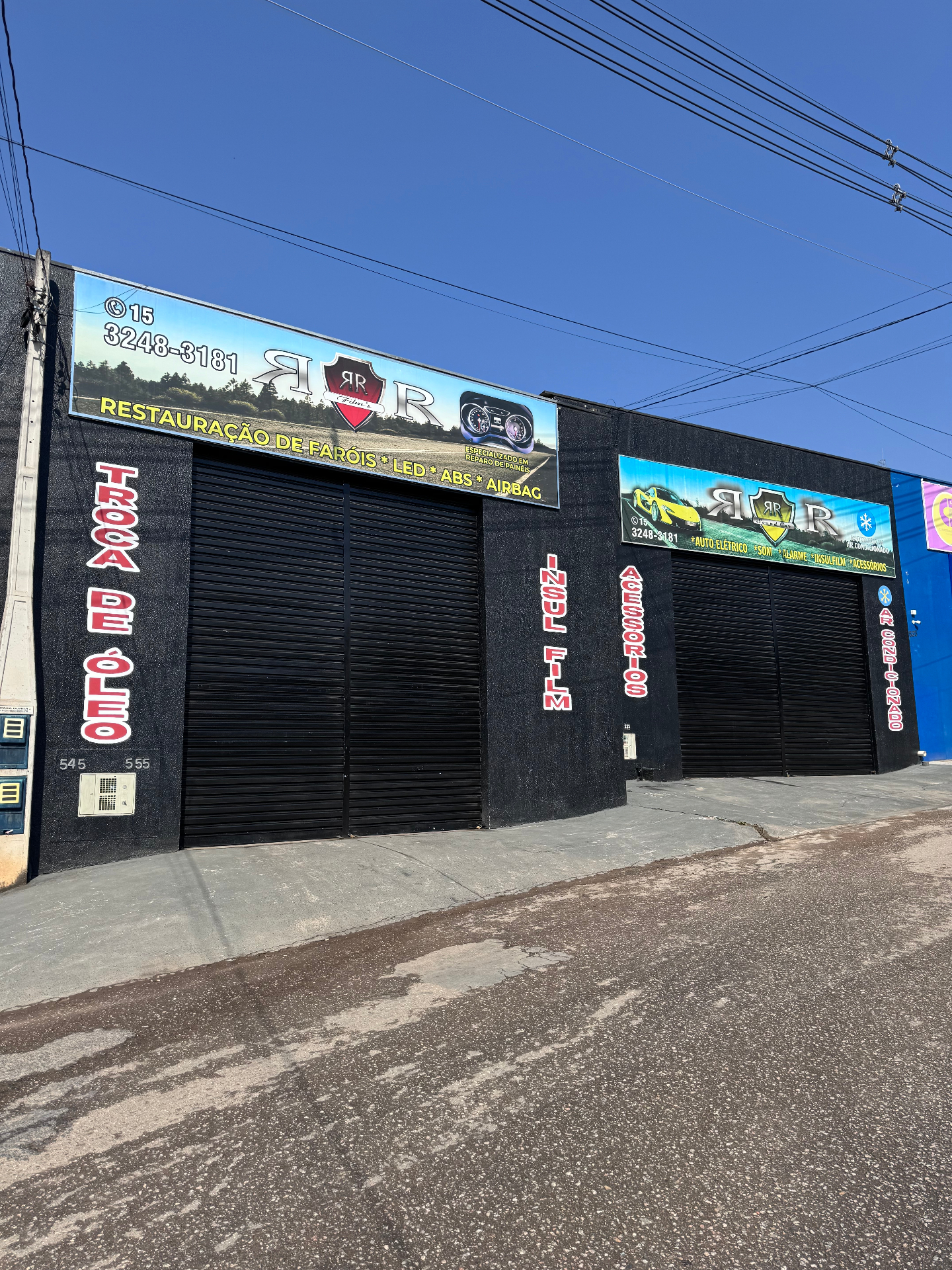 Fachada da RR Sound Car em Ibiúna/SP